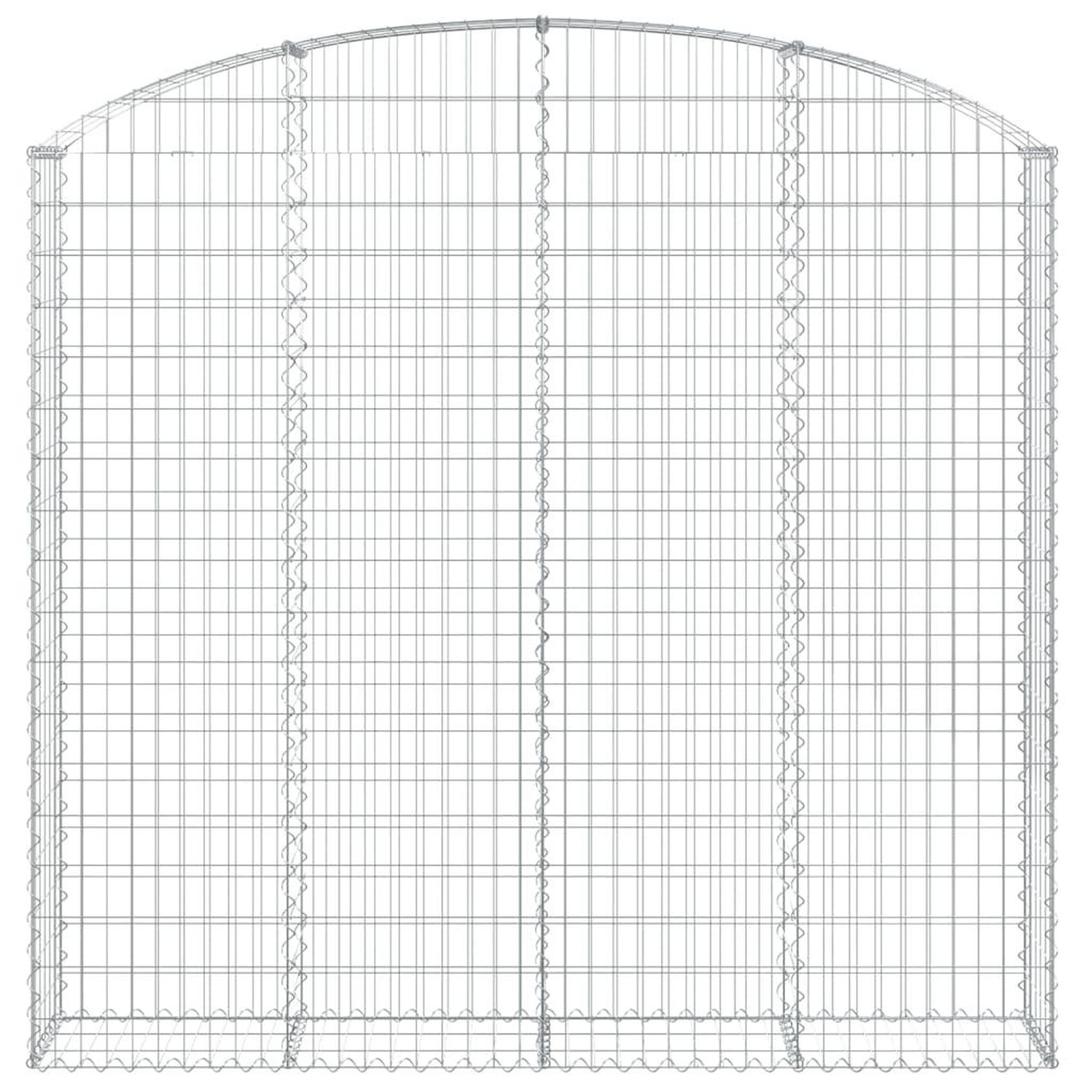 Voir la diapositive 3 : VIDAXL Panier de gabions arque 200x30x180/200 cm Fer galvanise