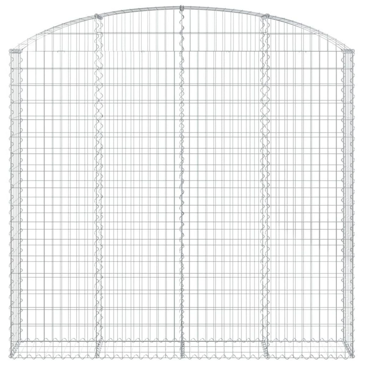 VIDAXL Panier de gabions arque 200x30x180/200 cm Fer galvanise