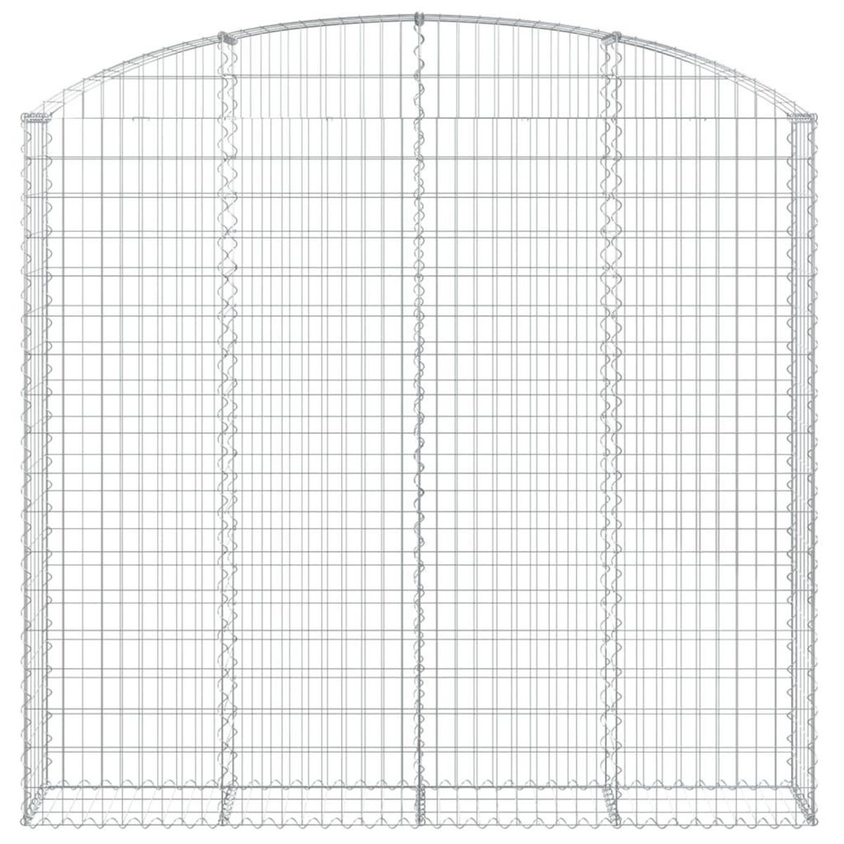 VIDAXL Panier de gabions arque 200x30x180/200 cm Fer galvanise