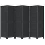 Voir la diapositive 4 : VIDAXL Cloison de separation 6 panneaux noir bois de paulownia massif