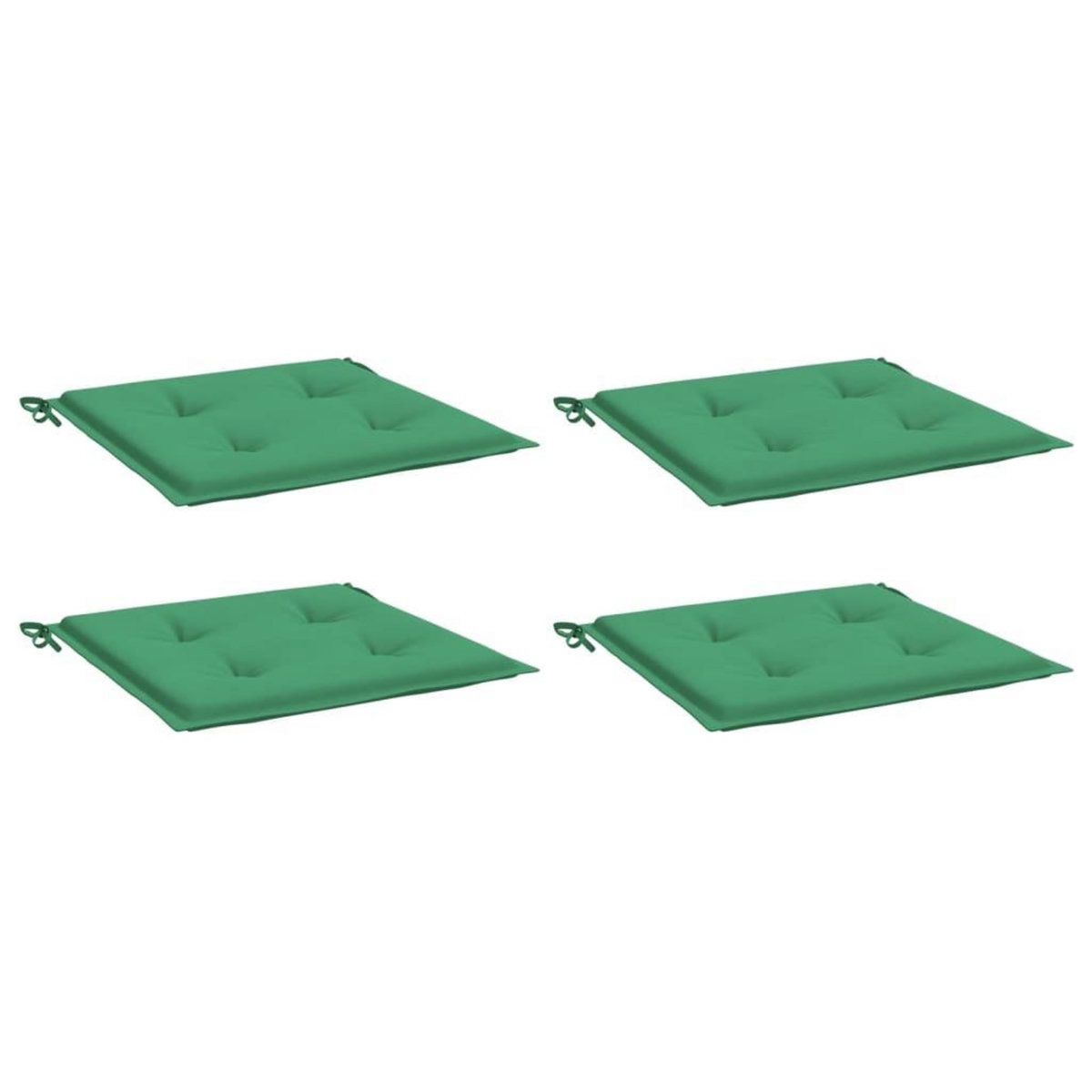 VIDAXL Coussins de chaise jardin lot de 4 vert 40x40x3 cm tissu oxford