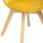 Voir la diapositive 4 : TOILINUX Lot de 4 Chaises effet velours Baya