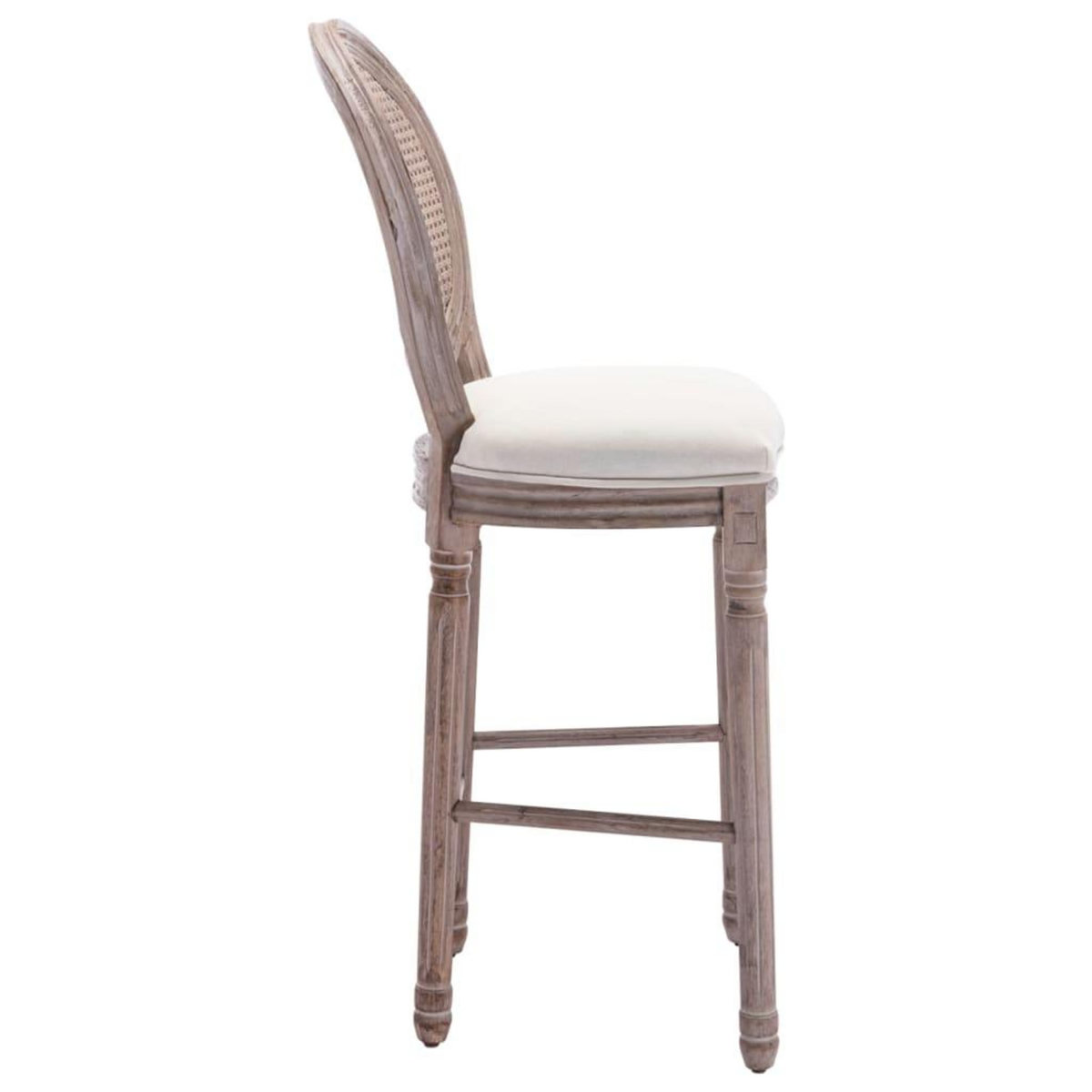 VIDAXL Tabourets de bar lot de 2 blanc lin