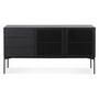 Voir la diapositive 3 : Paris Prix Buffet 3 Tiroirs & 2 Portes Design  Lasco  160cm Noir