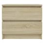 Voir la diapositive 3 : VIDAXL Table de chevet Chene sonoma 50x39x43,5 cm Agglomere