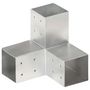 Voir la diapositive 2 : VIDAXL Connecteurs de poteau 4 pcs Forme en Y Metal galvanise 81x81 mm