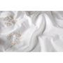 Voir la diapositive 2 : ACTUEL Parure de drap brodée en coton 57 fils PLUME