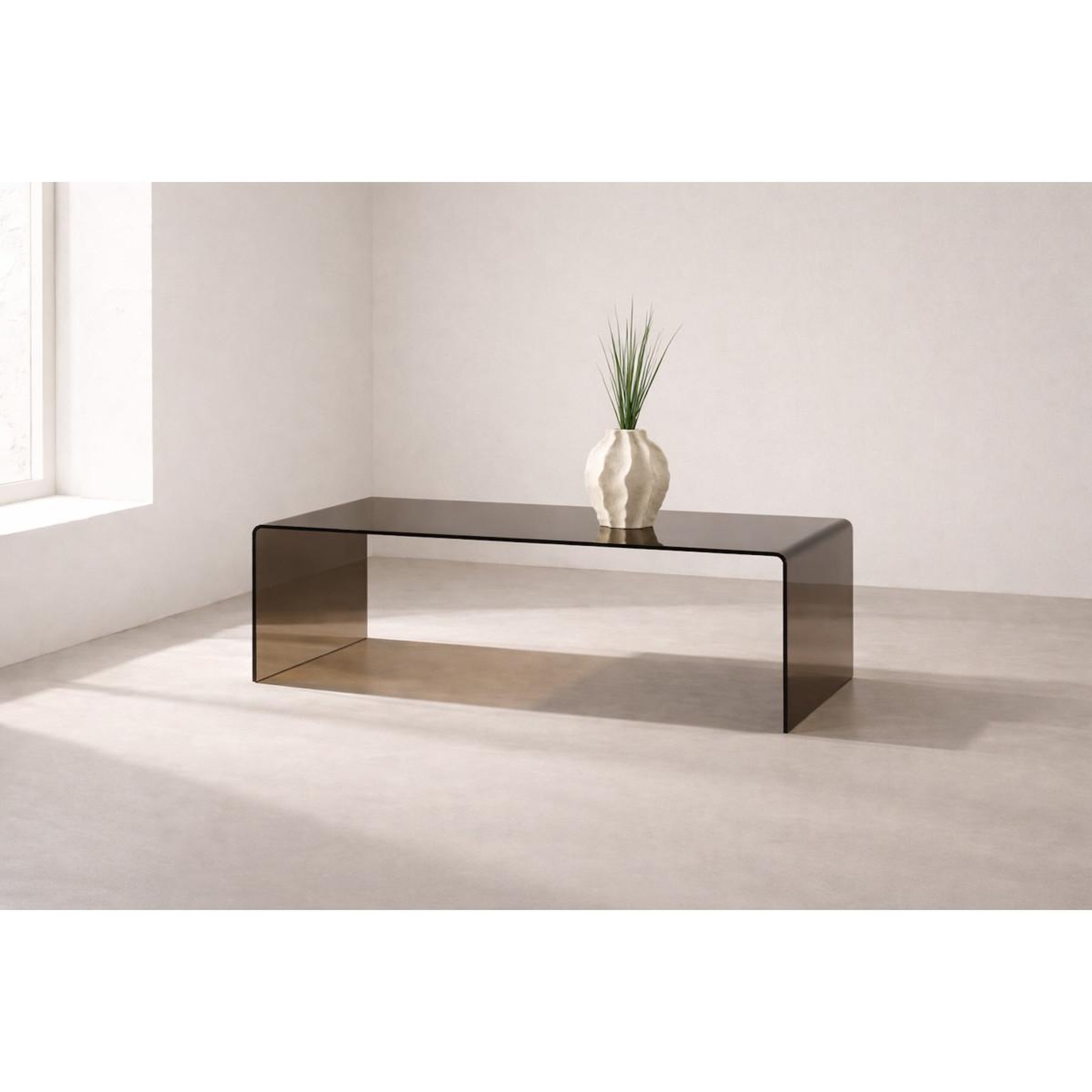 Voir la diapositive 3 : Paris Prix Table basse en verre  telemark  120cm marron