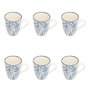 Voir la diapositive 1 : SECRET DE GOURMET Lot de 6 Mugs en Porcelaine  Umami Feuille  31cl Bleu