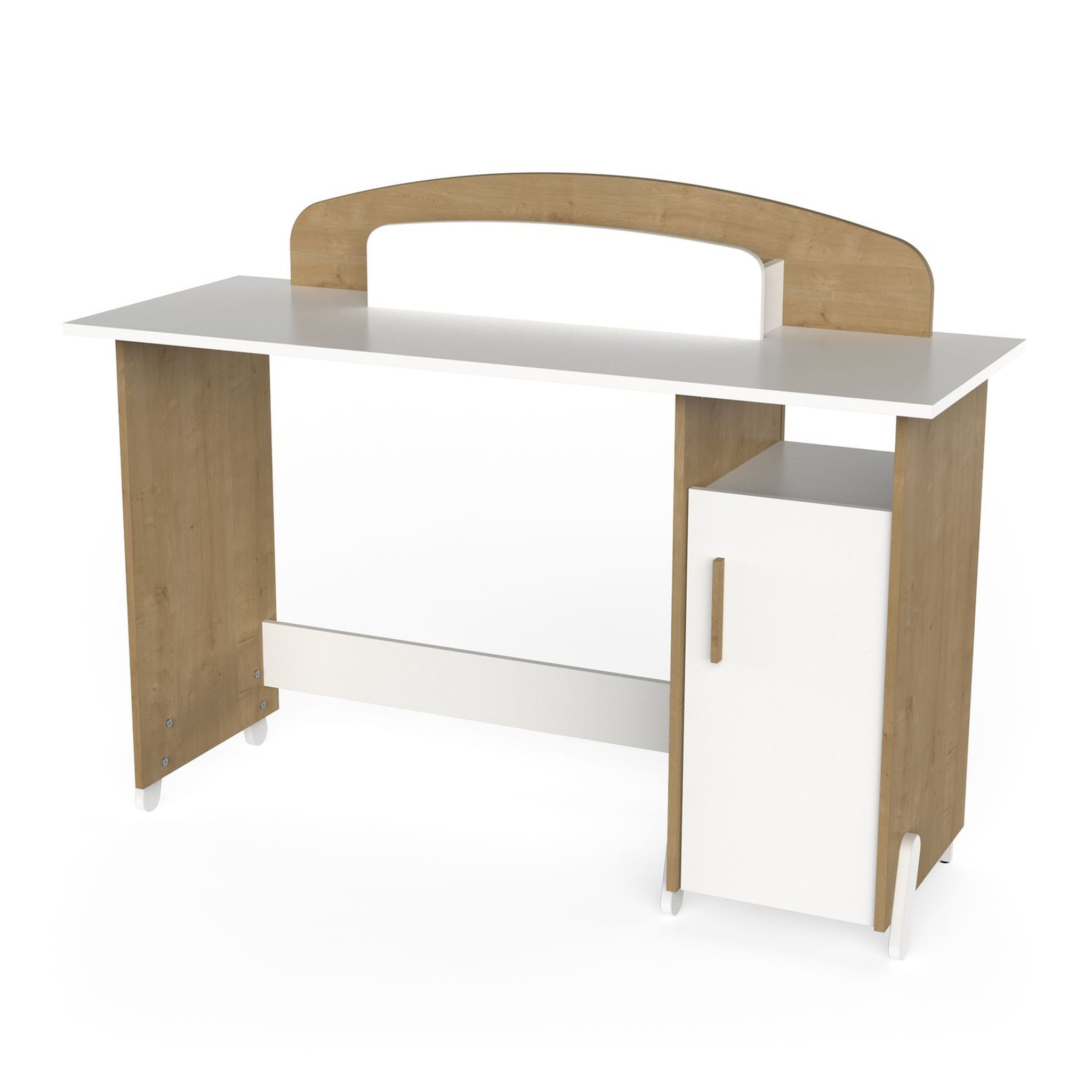 Voir la diapositive 2 : Bureau enfant 1 niche 1 porte L134 cm LILAS
