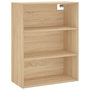 Voir la diapositive 5 : VIDAXL Buffet haut Chene sonoma 69,5x34x180 cm Bois d'ingenierie