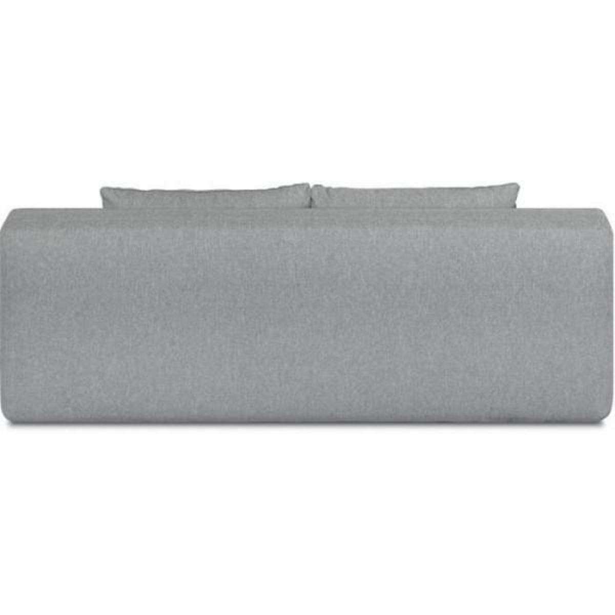 MARKET24 Banquette convertible - 3 places - NAOTO - Tissu gris clair - Coffre de rangement - 202 x 98 x 98 cm