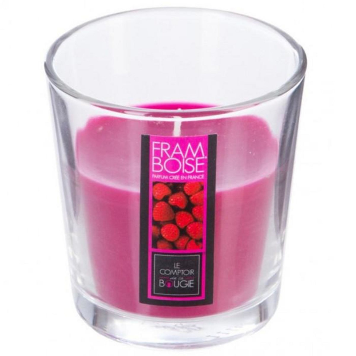 COMPTOIR DE LA BOUGIE Bougie Parfumée en Verre  Nina  90g Framboise