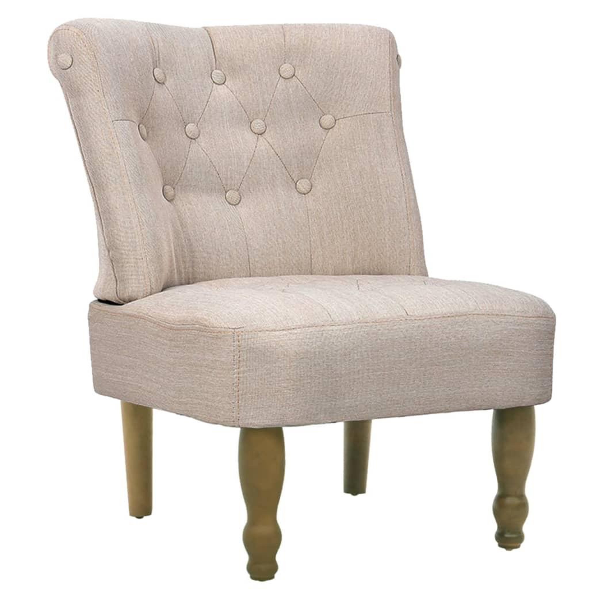 Voir la diapositive 3 : VIDAXL Chaises en style français lot de 2 creme tissu