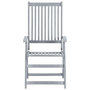 Voir la diapositive 4 : VIDAXL Chaises inclinables de jardin lot de 6 et coussins Bois acacia