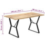 Voir la diapositive 6 : VIDAXL Table a manger 140x80x76 cm Bois de manguier massif