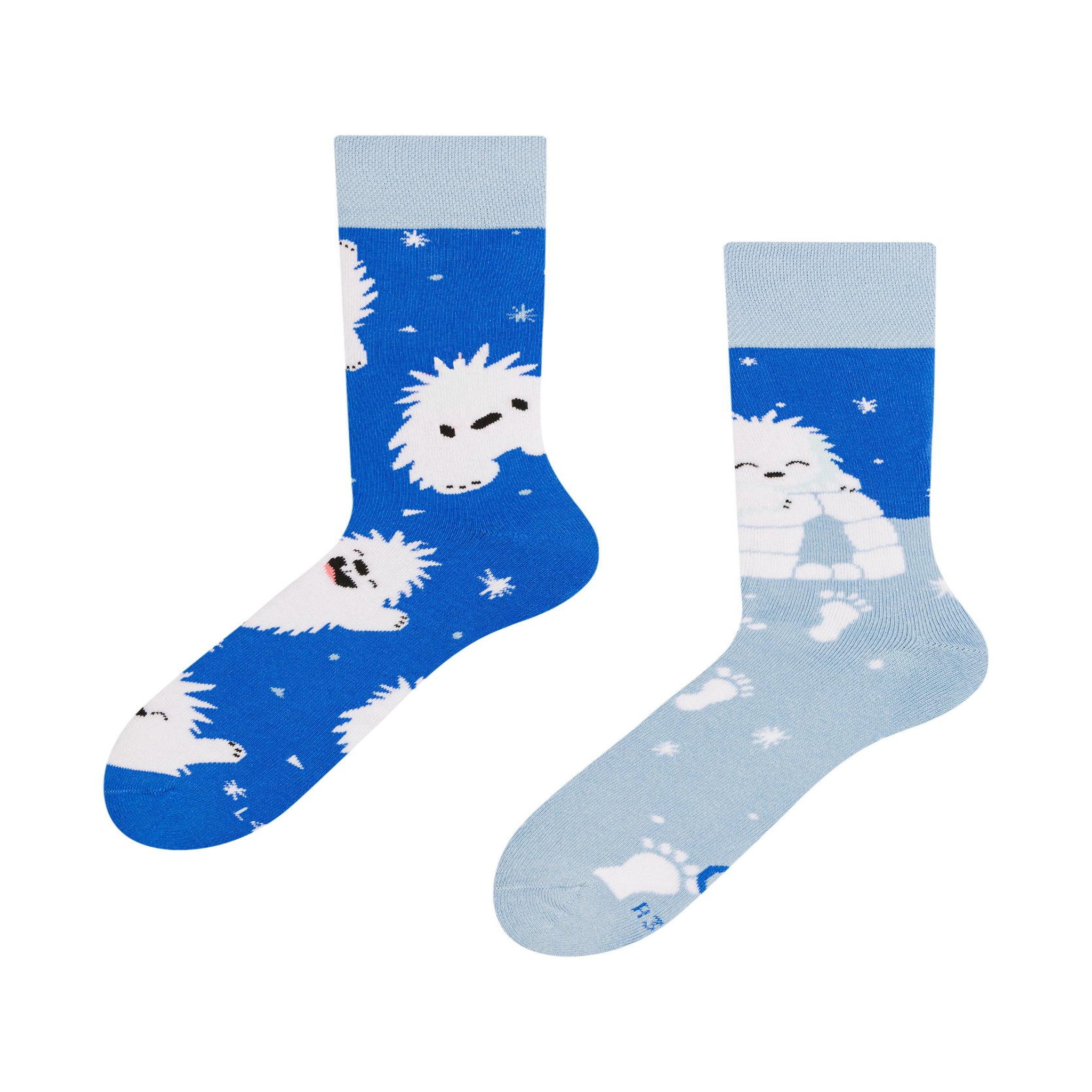 DEDOLES Chaussettes chaudes petit yéti. Coloris disponibles : Bleu