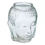 ATMOSPHERA Vase en Verre Design  Bouddha  28cm Transparent