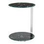 Voir la diapositive 1 : Paris Prix Table d'Appoint Design  Quentin  53cm Argent & Noir