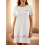 Voir la diapositive 2 : OZABI OZABI Chemise de Nuit Femme Microfibre Manches Courtes