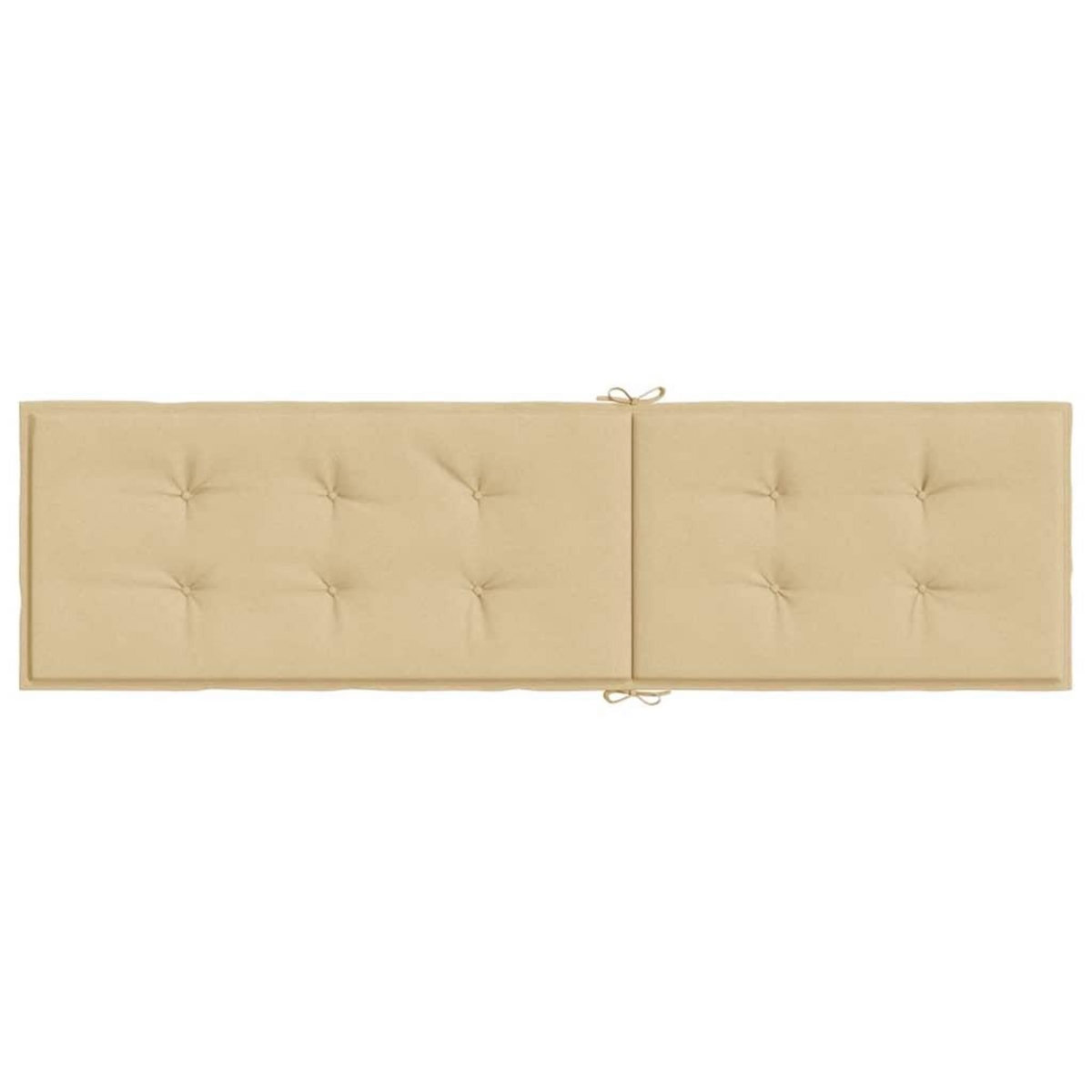 VIDAXL Coussin de chaise longue beige melange (75+105)x50x3 cm tissu