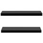 Voir la diapositive 3 : VIDAXL Etageres murales flottantes 2 pcs Noir 80x20x3,8 cm