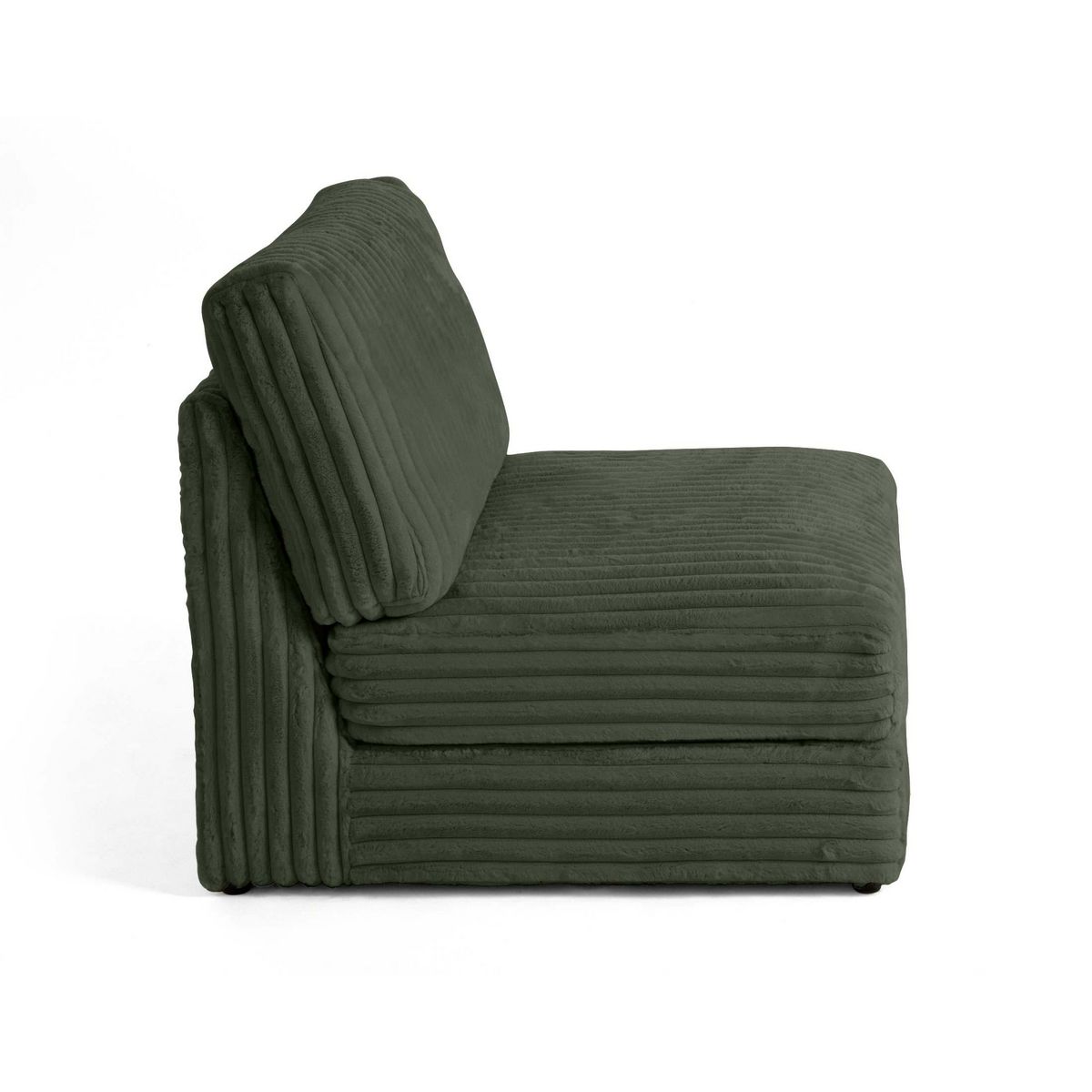 LISA DESIGN Jasper - module d'assise - en fausse fourrure côtelée