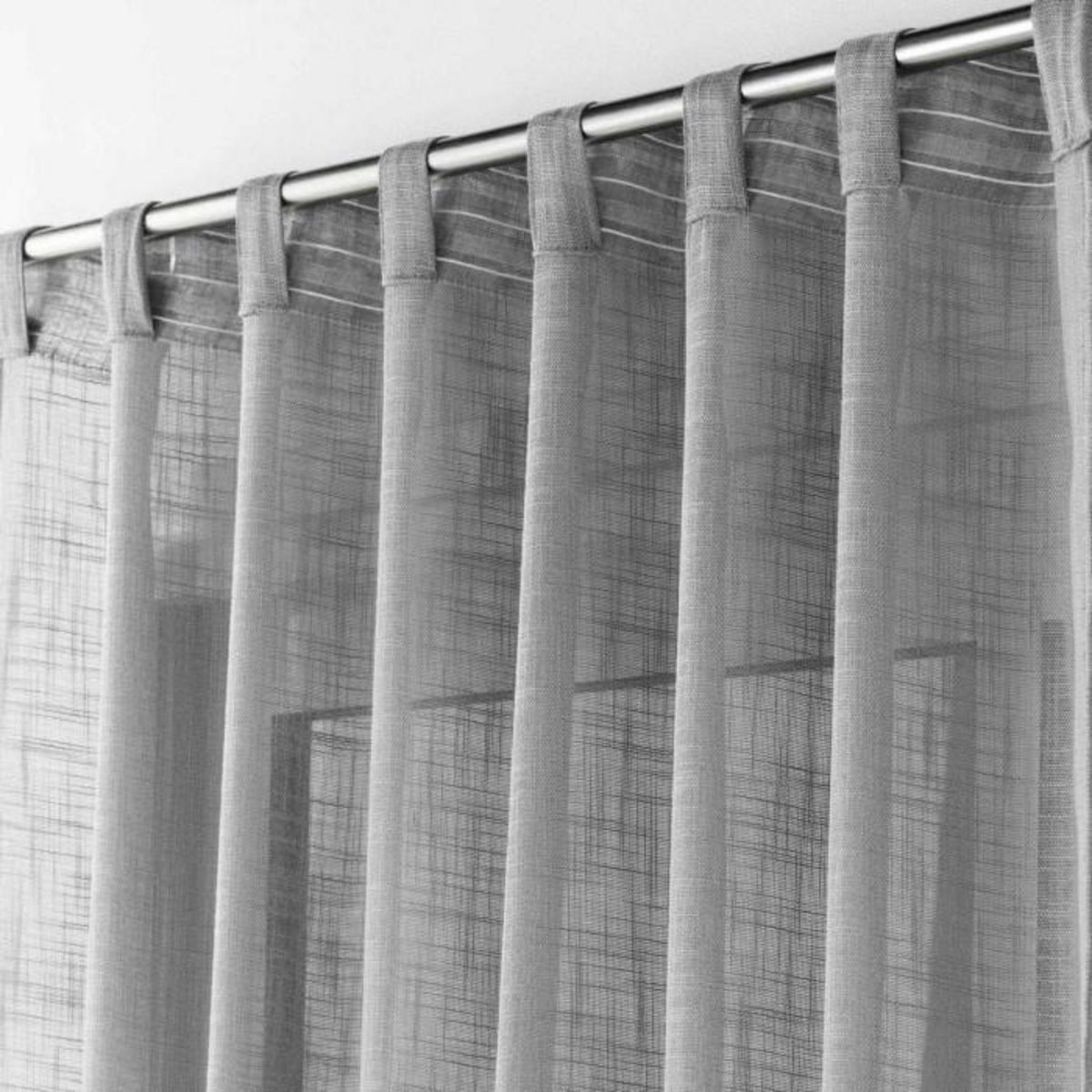 Paris Prix Rideau Voilage à Passants  Haltona  140x240cm Gris