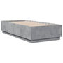 Voir la diapositive 3 : VIDAXL Cadre de lit avec LED sans matelas gris beton 100x200 cm