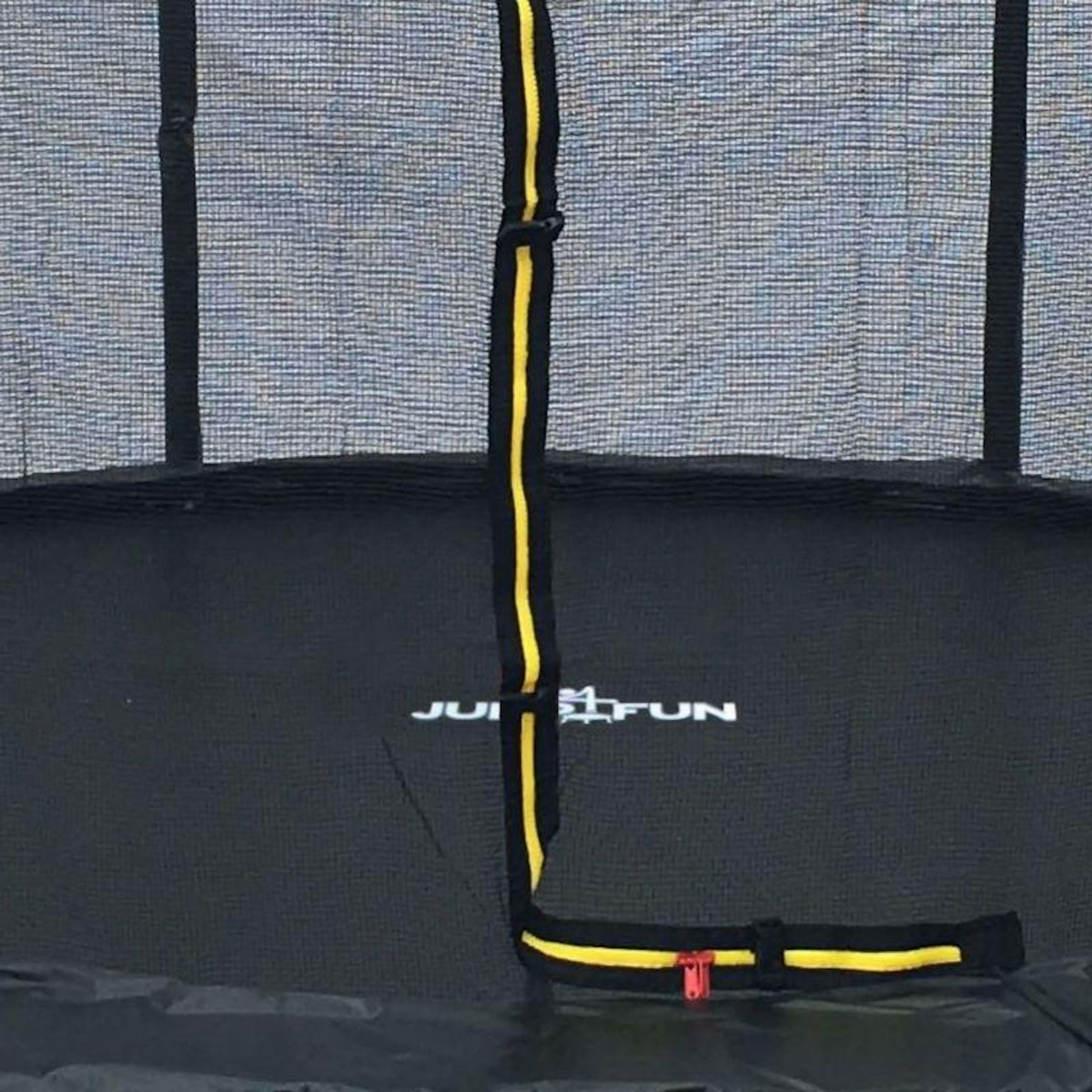 JUMP4FUN Trampoline Semi-Pro 12FT / 366cm Noir avec Filet de sécurité, Tapis de saut, Coussin de protection, Echelle
