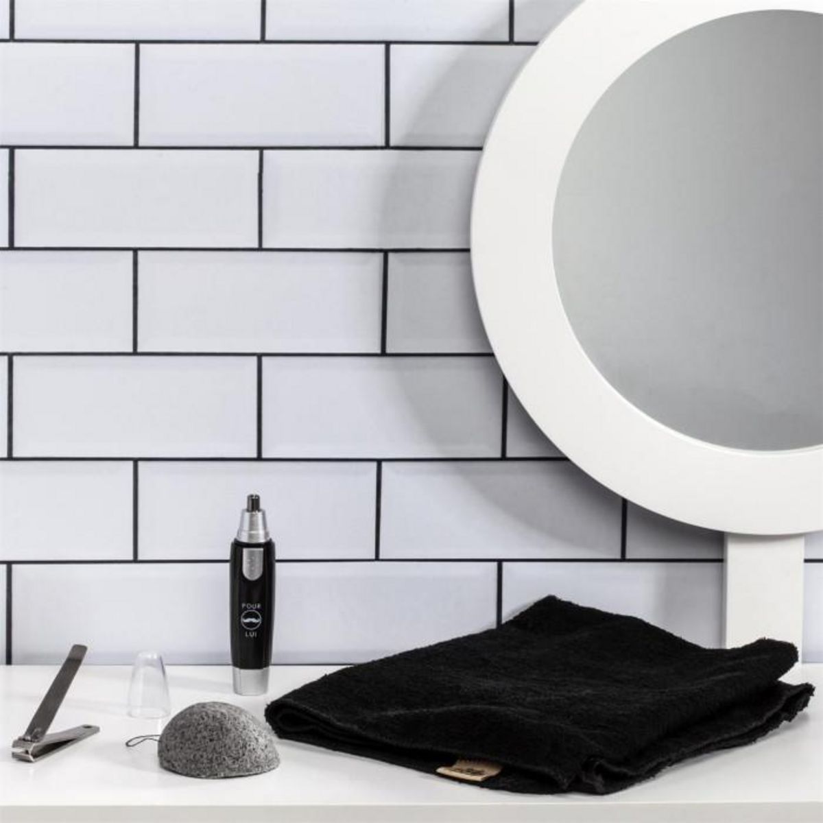 Paris Prix Éponge Konjac  Nettoyage  6cm Noir