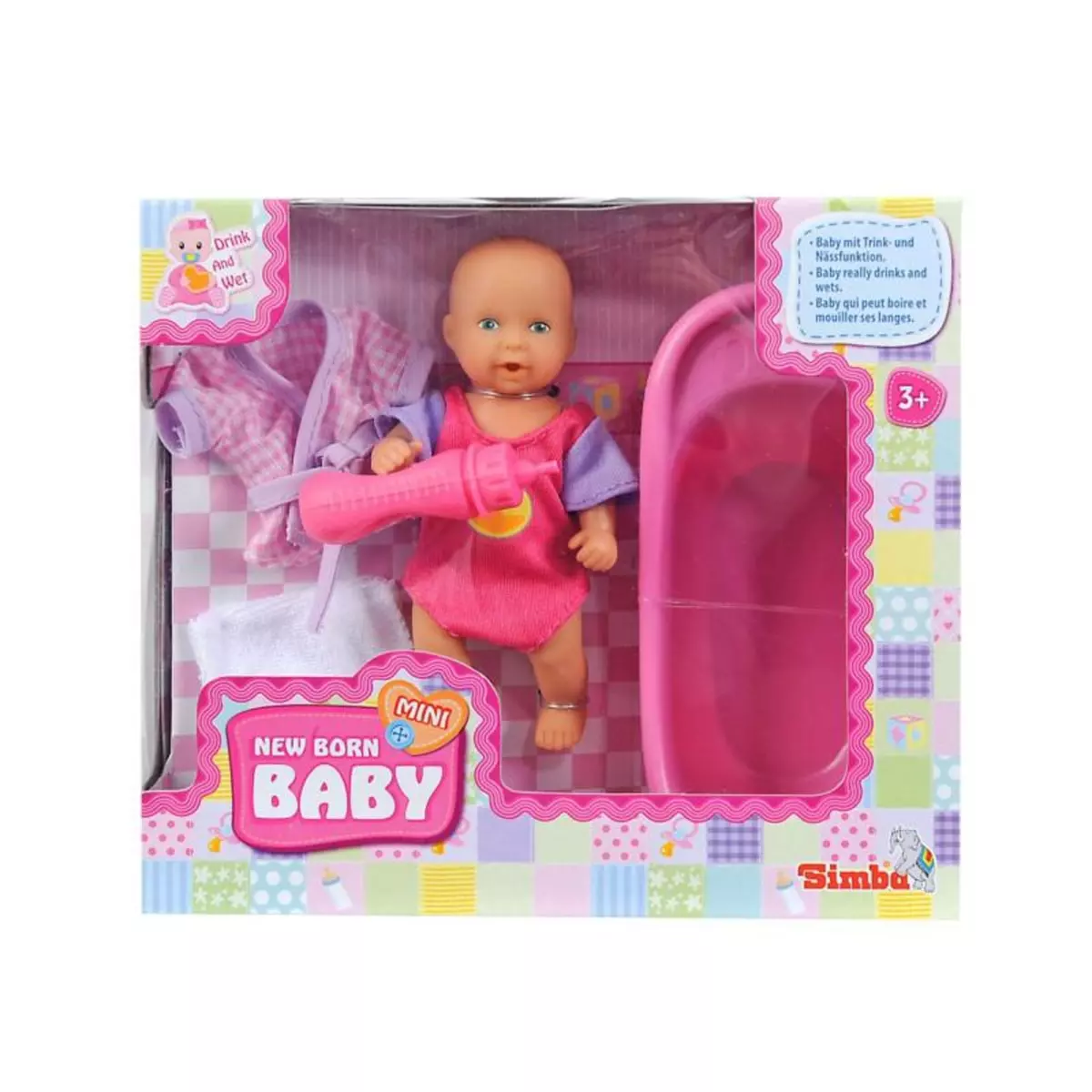 NEW BORN BABY Mini New Born Baby in bath Set