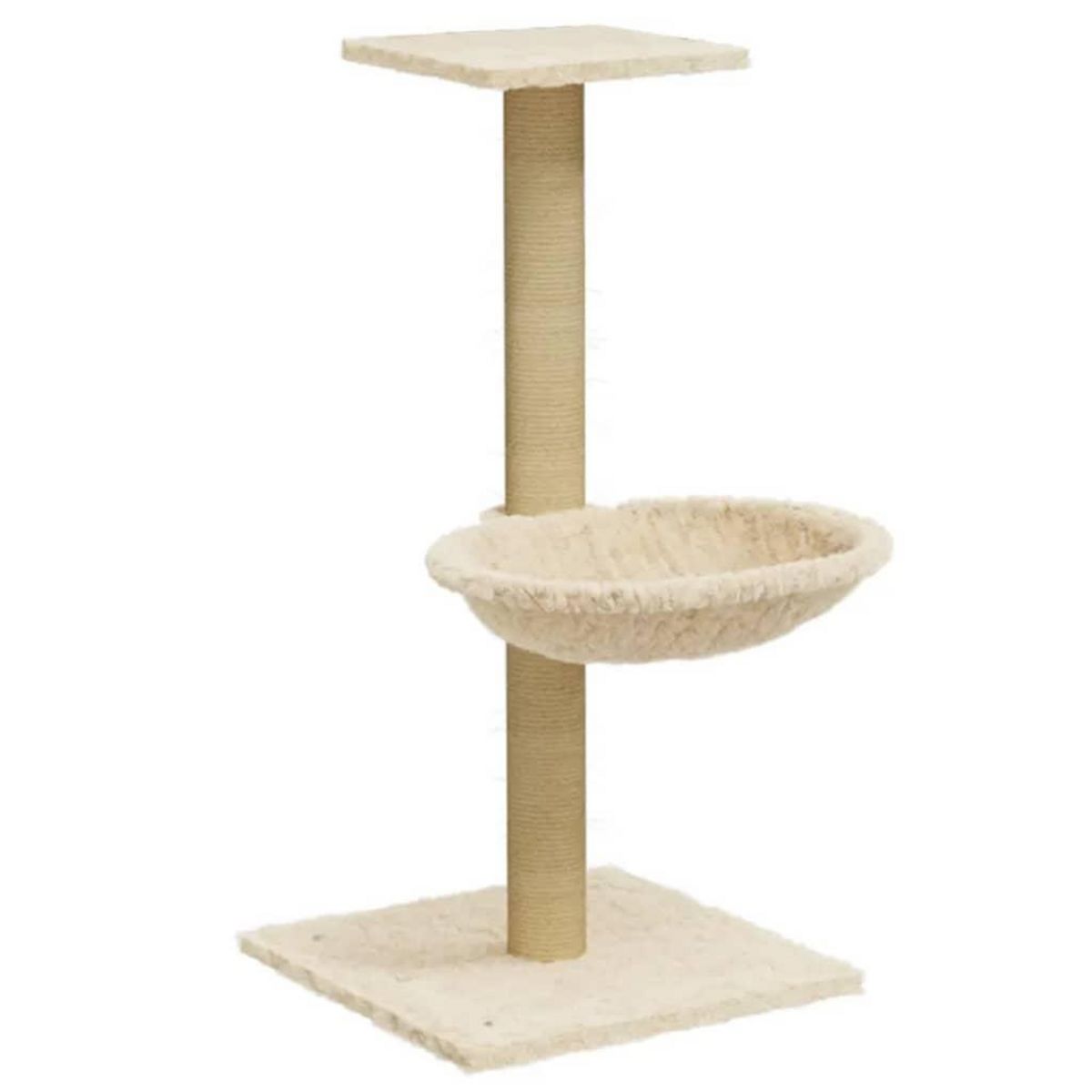 VIDAXL Arbre a chat avec griffoir en sisal Creme 74 cm