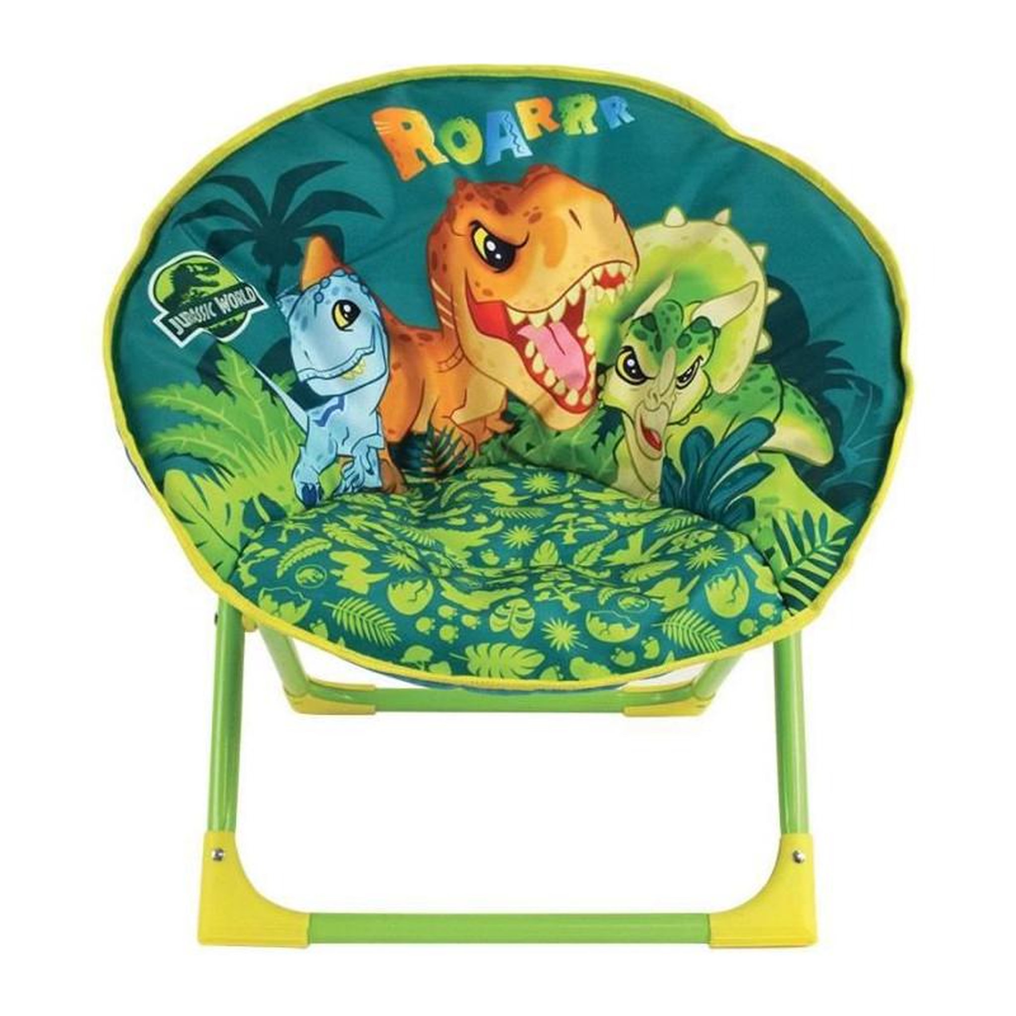Voir la diapositive 2 : Fun House FUN HOUSE JURASSIC WORLD Siege lune dinosaures - Pliable - H.47 x l.54 x P.42 cm - Pour enfant