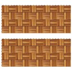 VIDAXL Kit de tuiles de plancher en acacia 30 x 30 cm 20 pcs