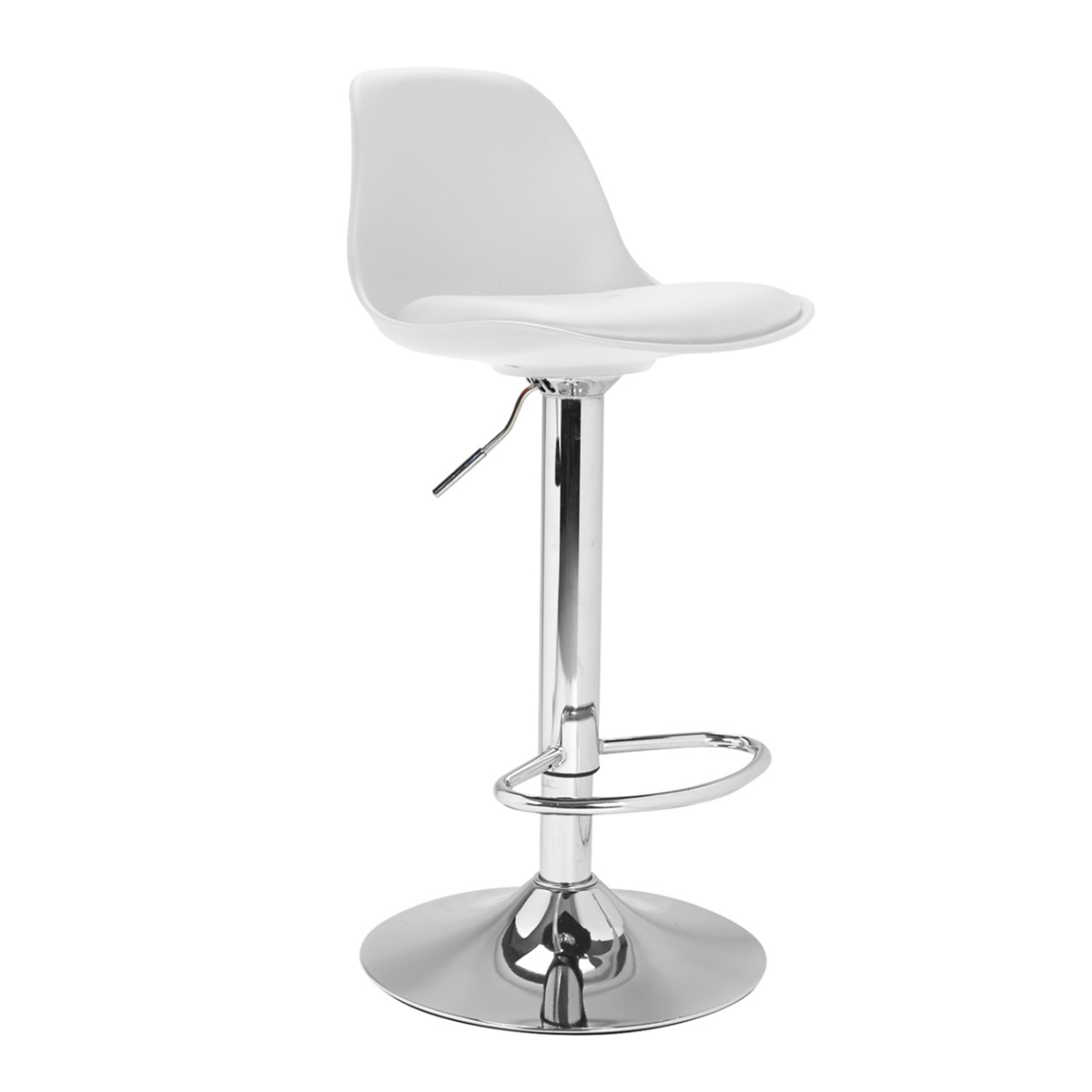 ID MARKET Lot de 4 tabourets de bar KARL design blanc