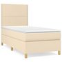 Voir la diapositive 2 : VIDAXL Sommier a lattes de lit avec matelas Creme 80x200 cm Tissu