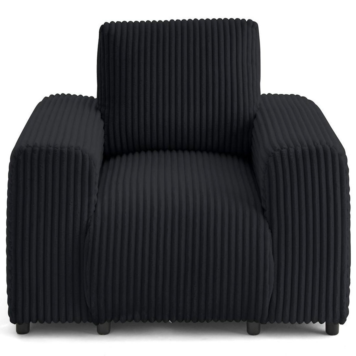 LISA DESIGN Garance - fauteuil en velours côtelé grosses côtes