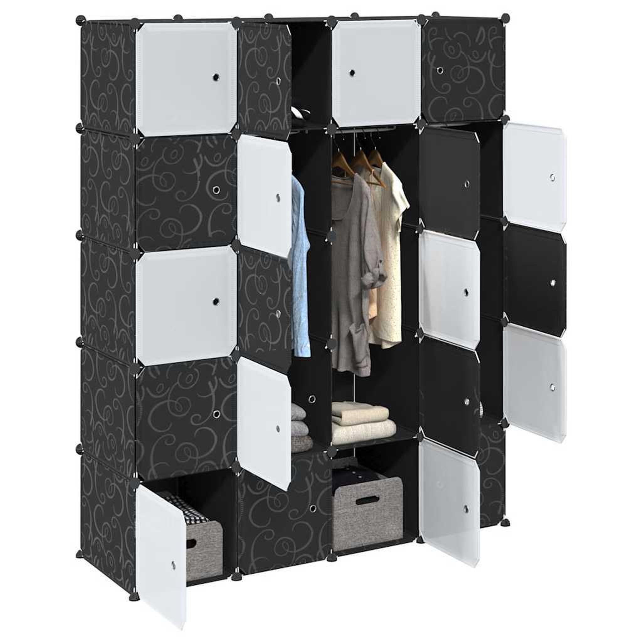 VIDAXL Cubes de rangement 20 pcs avec tiges de suspension PP