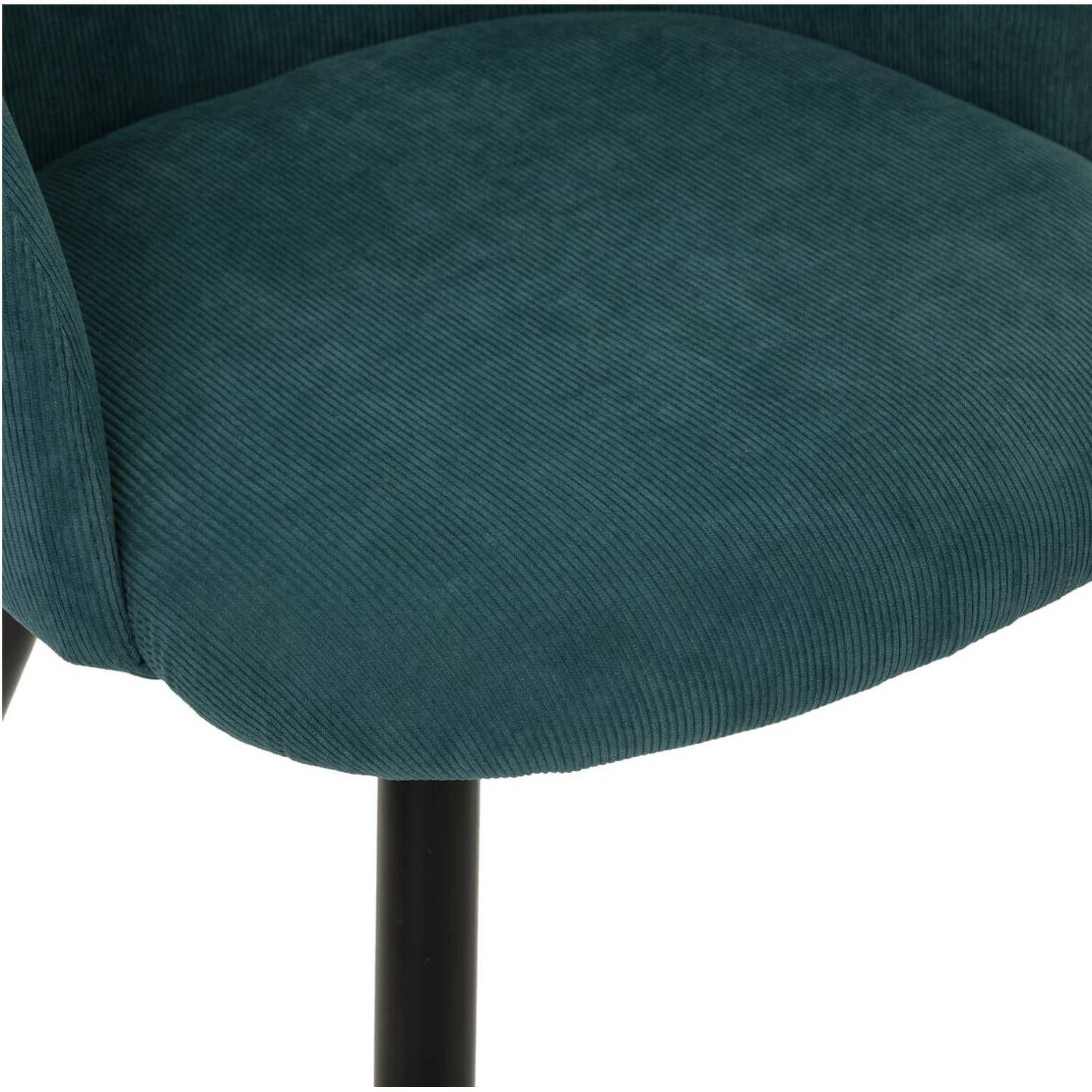 Voir la diapositive 3 : TOILINUX Lot de 4 chaises en velours côtelé CELESTE
