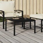 VIDAXL Table basse de jardin noir 60x60x35 cm acier