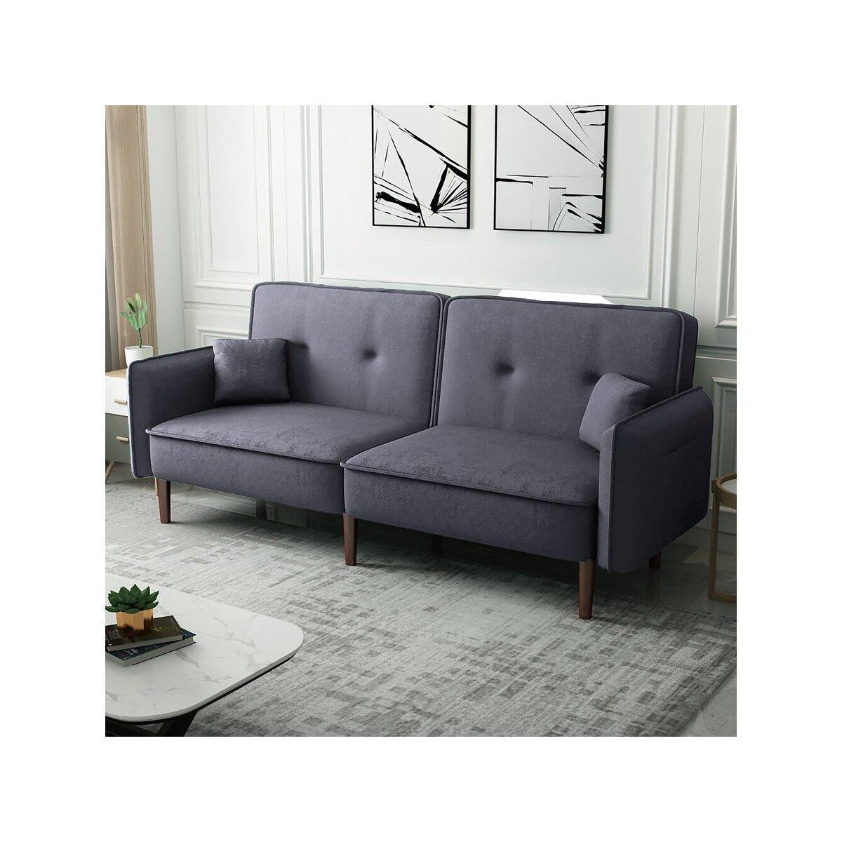 Habitat et Jardin Canapé droit clic clac convertible   Caspian  - Gris