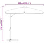 Voir la diapositive 6 : VIDAXL Parasol d'exterieur avec poteau en acier 300 cm Anthracite