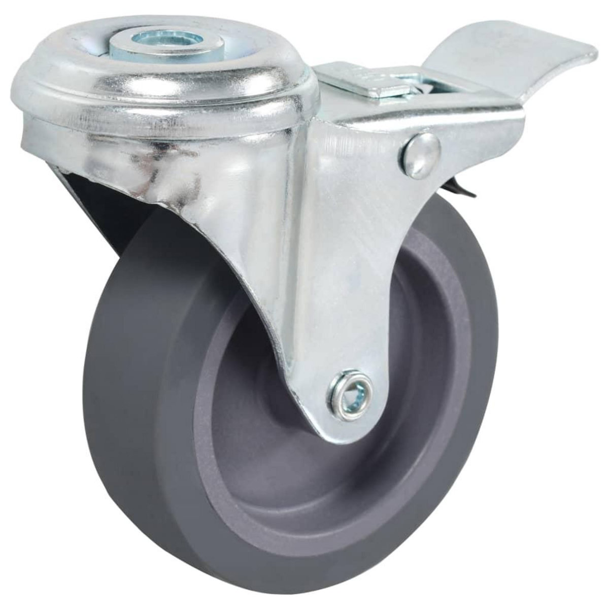 VIDAXL 8 pcs Roulettes pivotantes a trou de boulon 75 mm