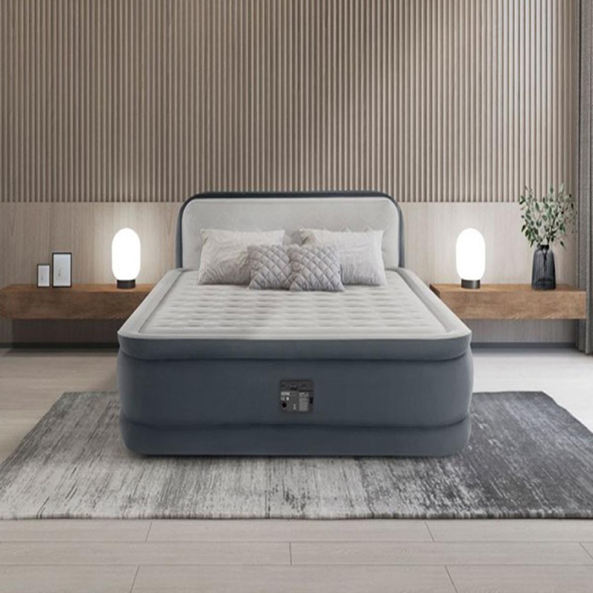 Voir la diapositive 4 : INTEX Matelas gonflable ultra plush headboard 2 places - intex