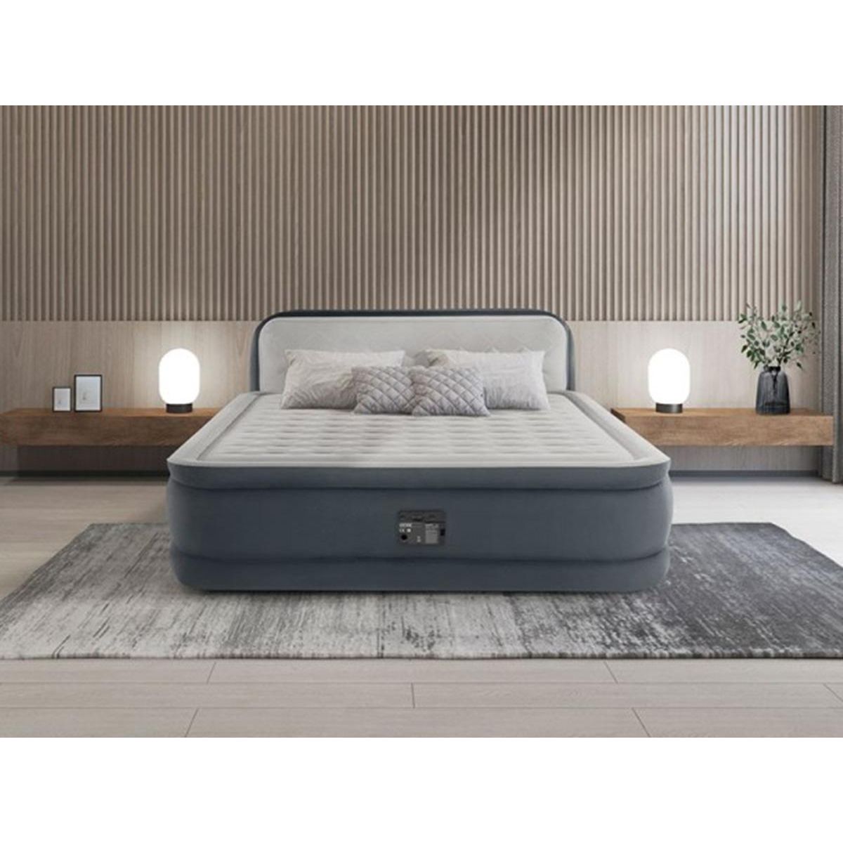 INTEX Matelas gonflable Ultra Plush Headboard 2 places - Intex