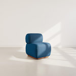 LISA DESIGN Penelope - module d'assise en velours texturé. Coloris disponibles : Noir, Beige, Gris, Bleu, Orange