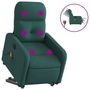 Voir la diapositive 2 : VIDAXL Fauteuil inclinable de massage electrique Vert fonce Tissu