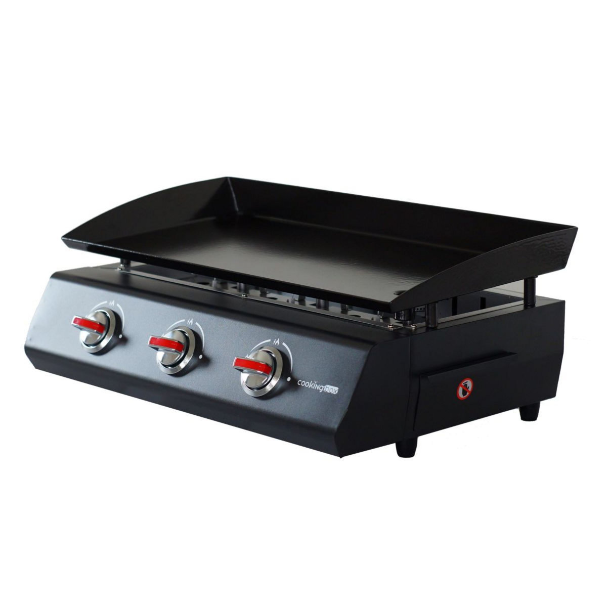 Plancha gaz 3 feux Valencia Cooking Box