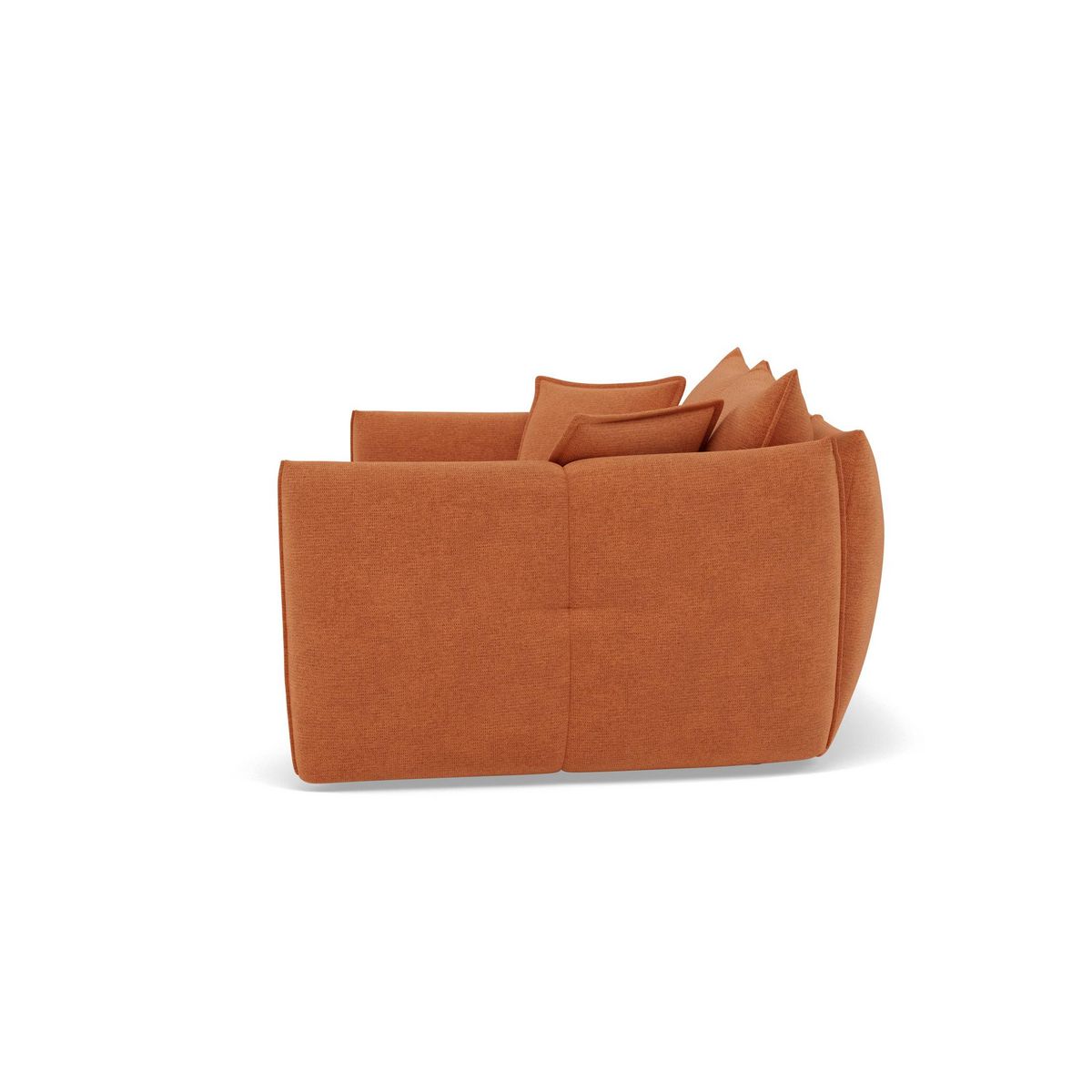 LISA DESIGN Cassiopee - canapé droit 3 places assise profonde en tissu texturé